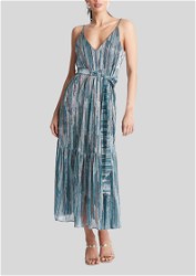 Sheike - Starlight Silver Blue Metallic Dress