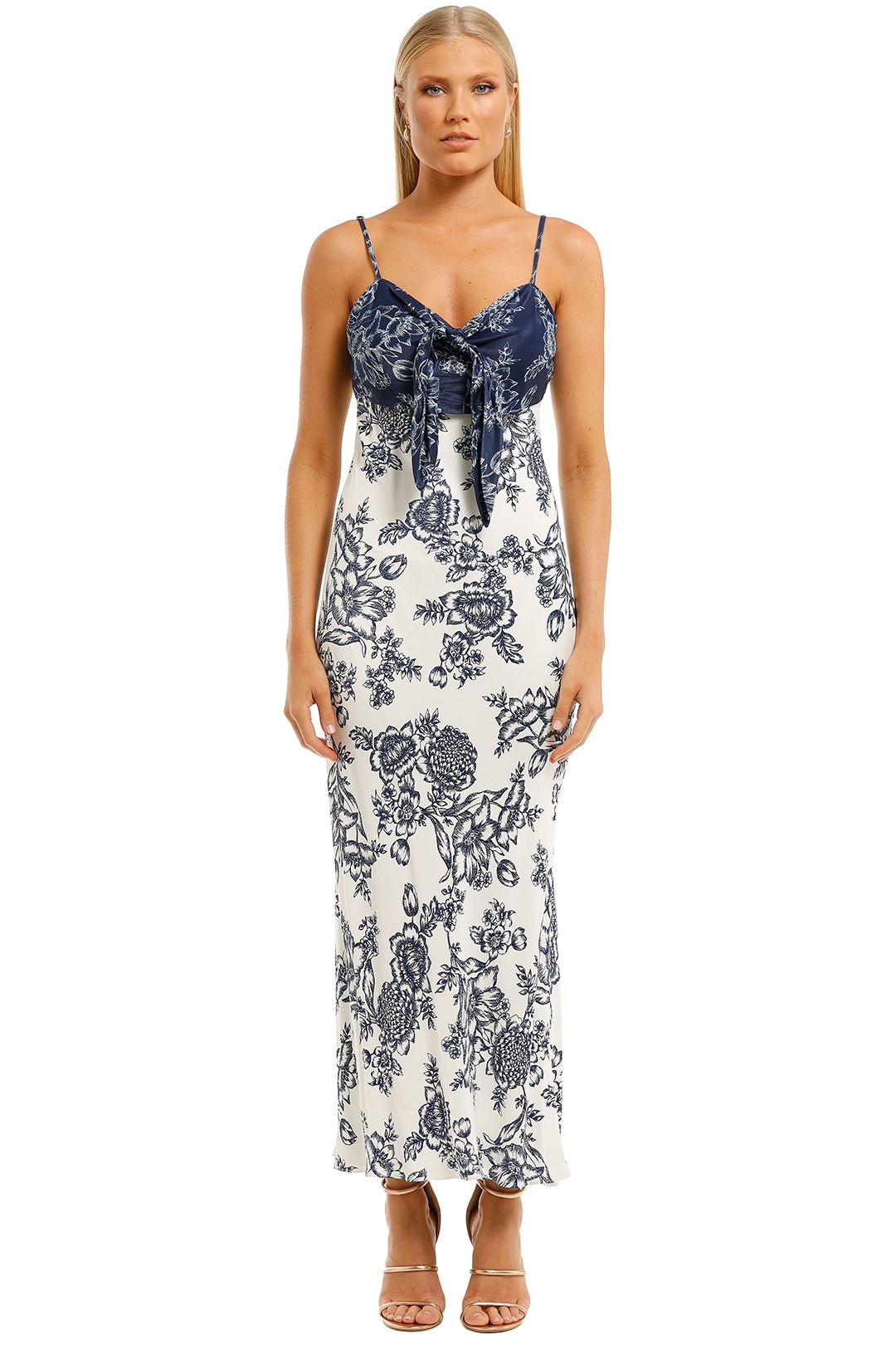 Shona-Joy-Arcadia-Tie-Front-Bias-Slip-Dress-Blue-Floral-Front