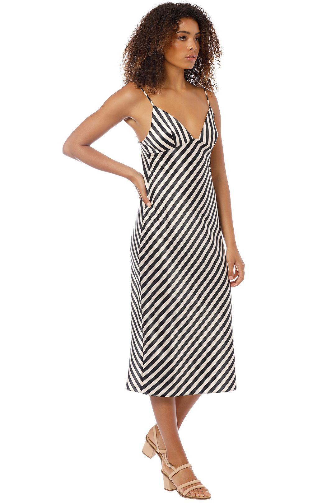 Bias Slip Dress in Stripe by Shona Joy for Hire