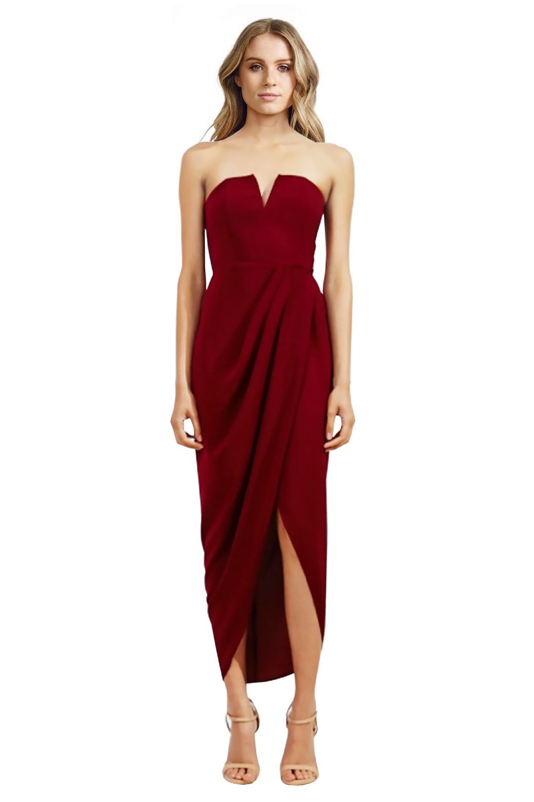 Core V Bustier Draped Dress by Shona Joy for Rent