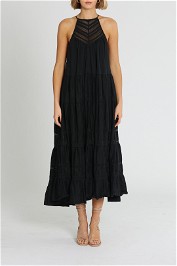 Shona Joy Adriana Midi Dress Black