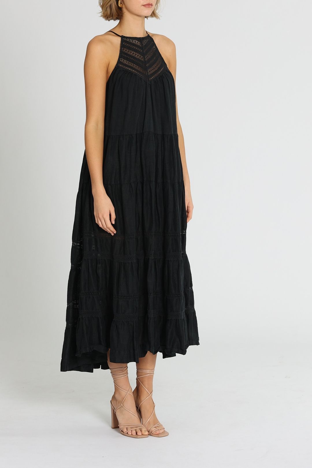 Hire Adriana Midi Dress in Black | Shona Joy | GlamCorner