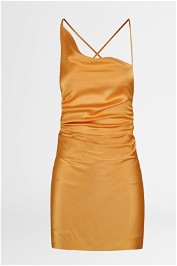 Shona Joy Alma Cowl Mini Dress Saffron