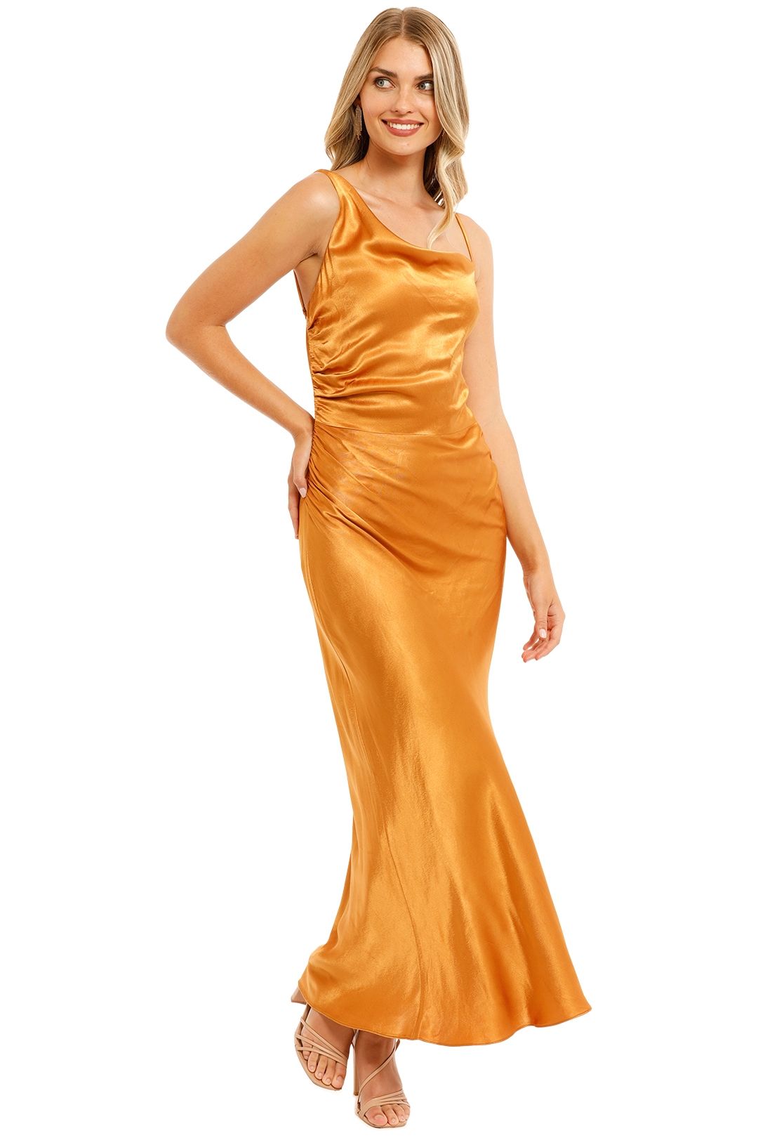 shona joy alma backless midi dress Bias Cowl Dress Length_Maxi