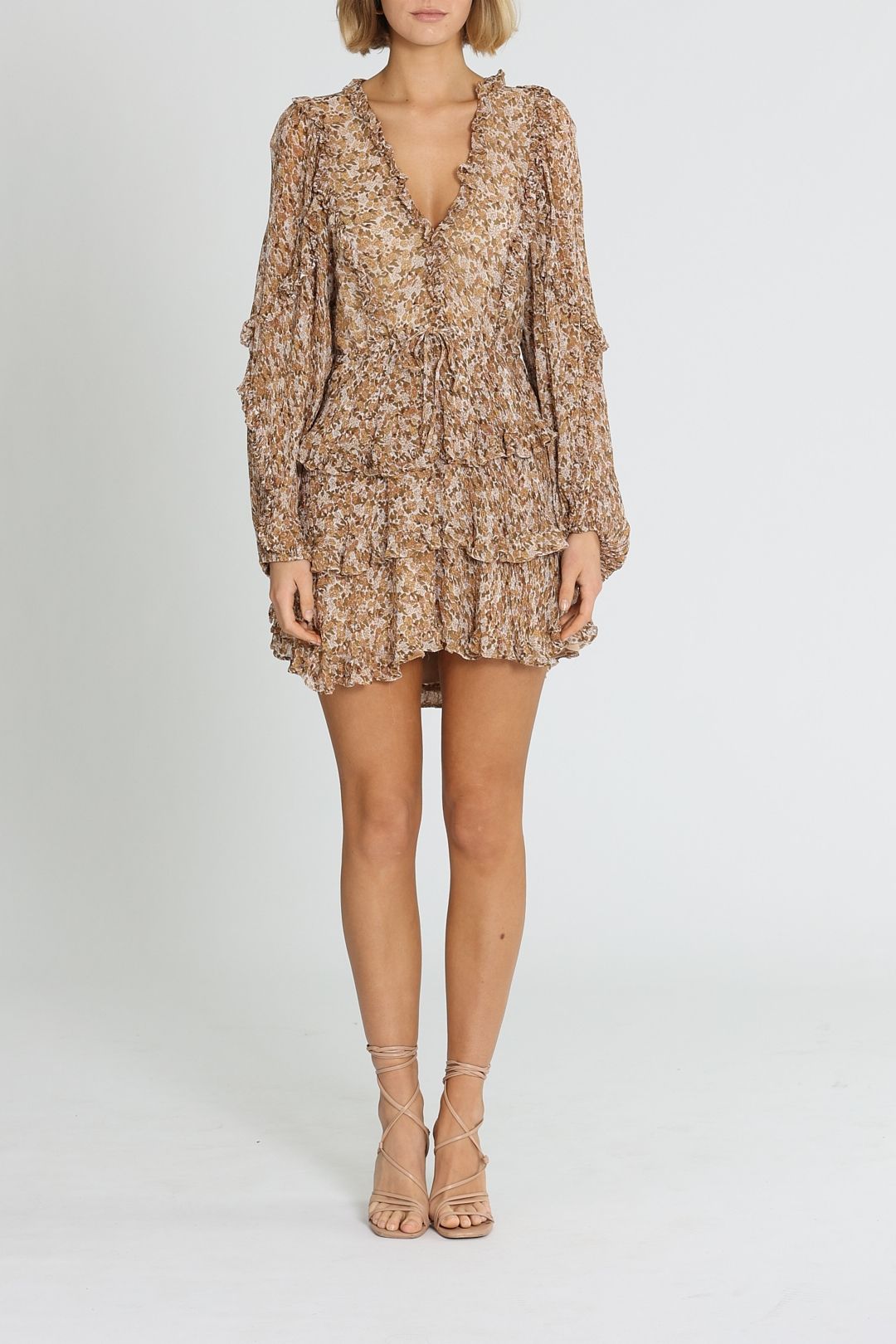 Hire Ambar Frill Mini Dress Shona Joy GlamCorner