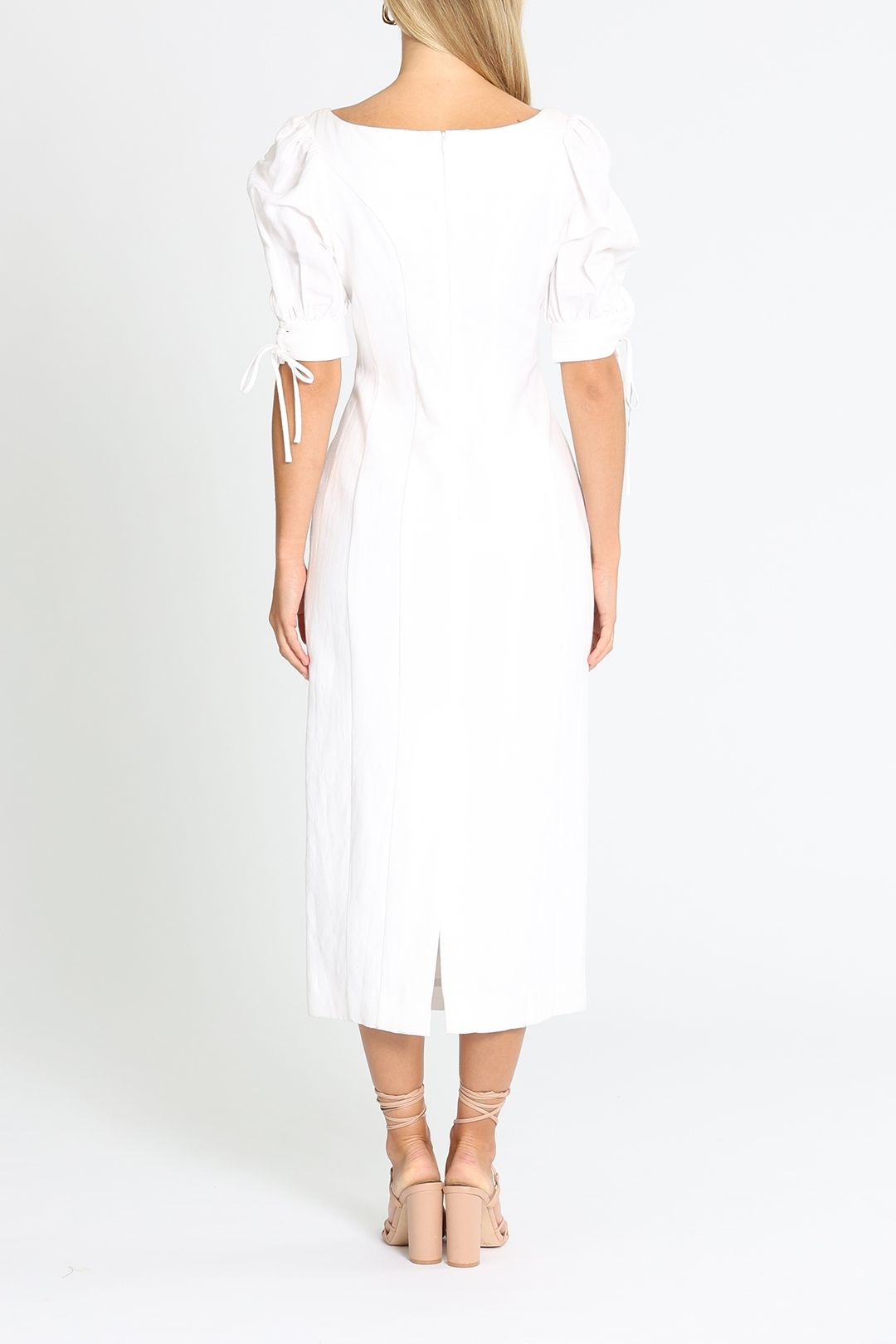 Hire Blanca Fitted Midi Ivory Shona Joy GlamCorner