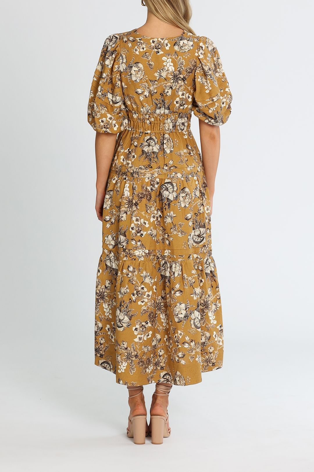 Shona joy wilder tie front godet midi dress hot sale