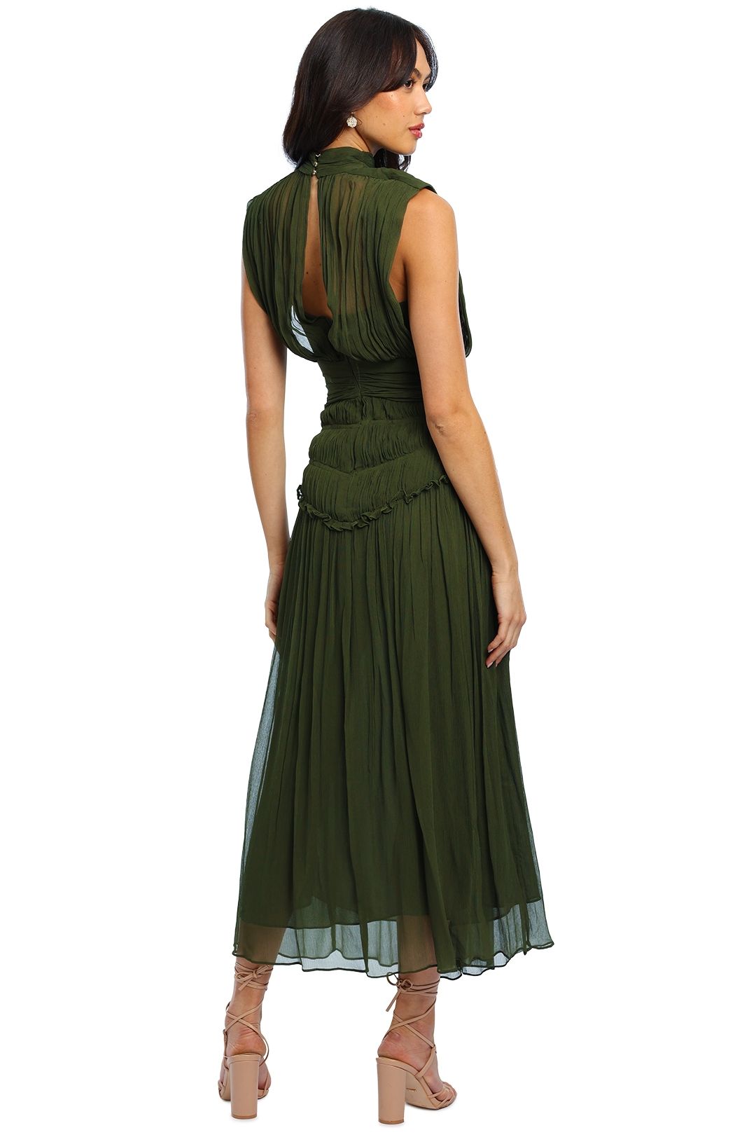 Shona Joy Clemence Maxi Dress khaki green