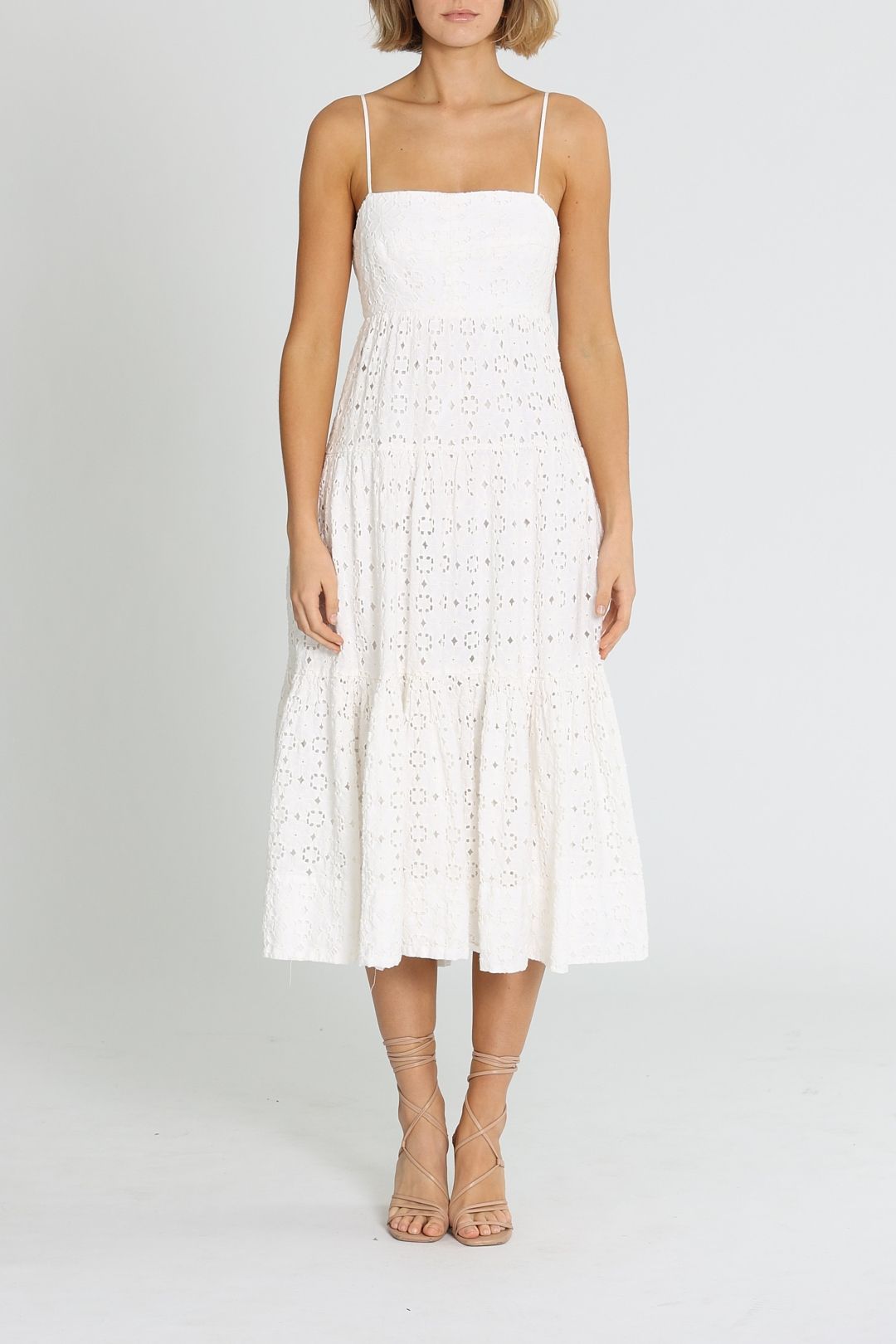 Shona Joy Fryda Tiered Midi Dress