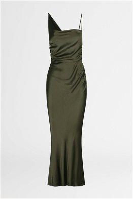 giorgia asymmetrical midi dress Hire Giorgia Cowl Midi Dress in Forest | Shona Joy