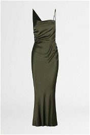 Shona Joy Giorgia Cowl Midi Dress Forest