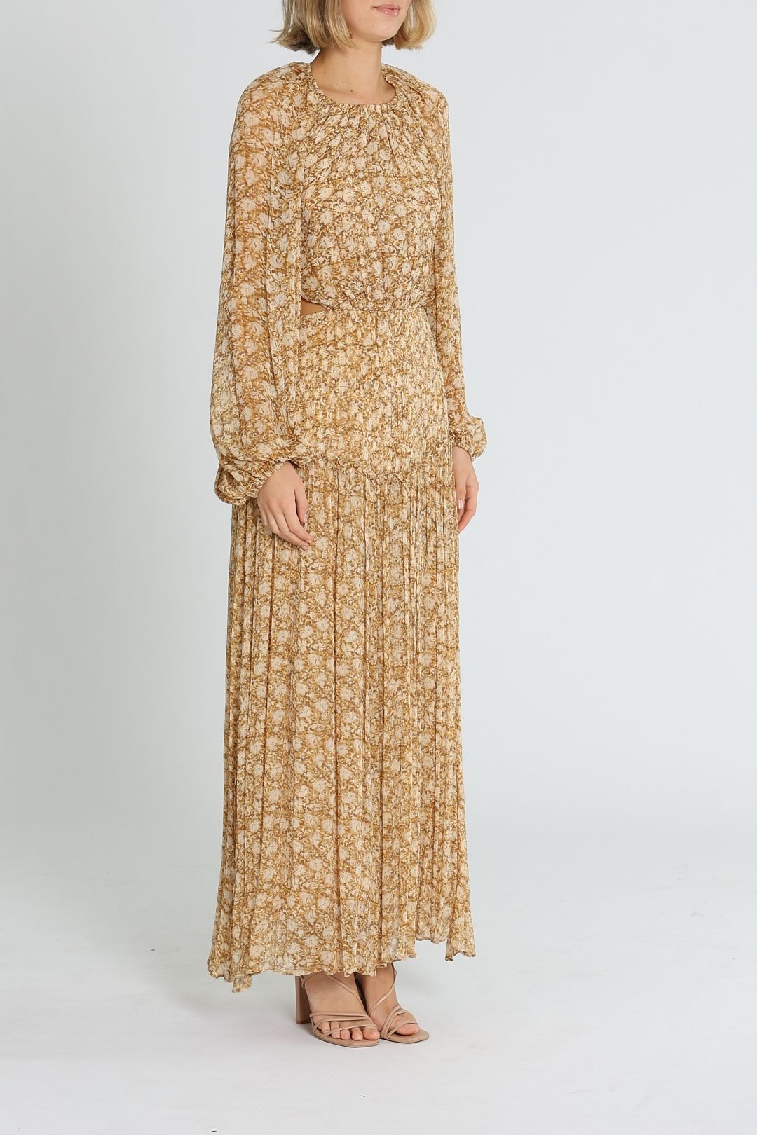 Hire Julia Cut Out Backless Midi Dress in Mustard | Shona Joy