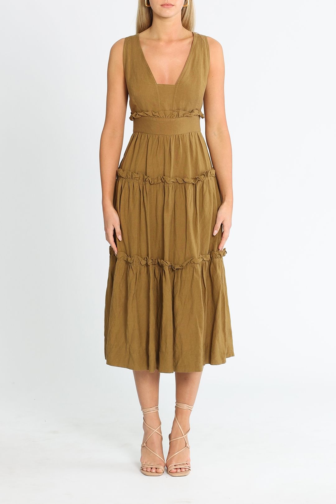 Shona Joy Juliana Ruffle Midi