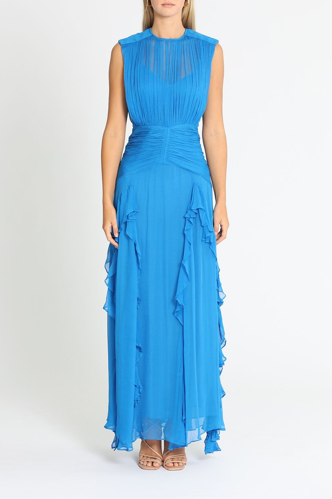Shona Joy Leilani Sleeveless Maxi Dress Blue