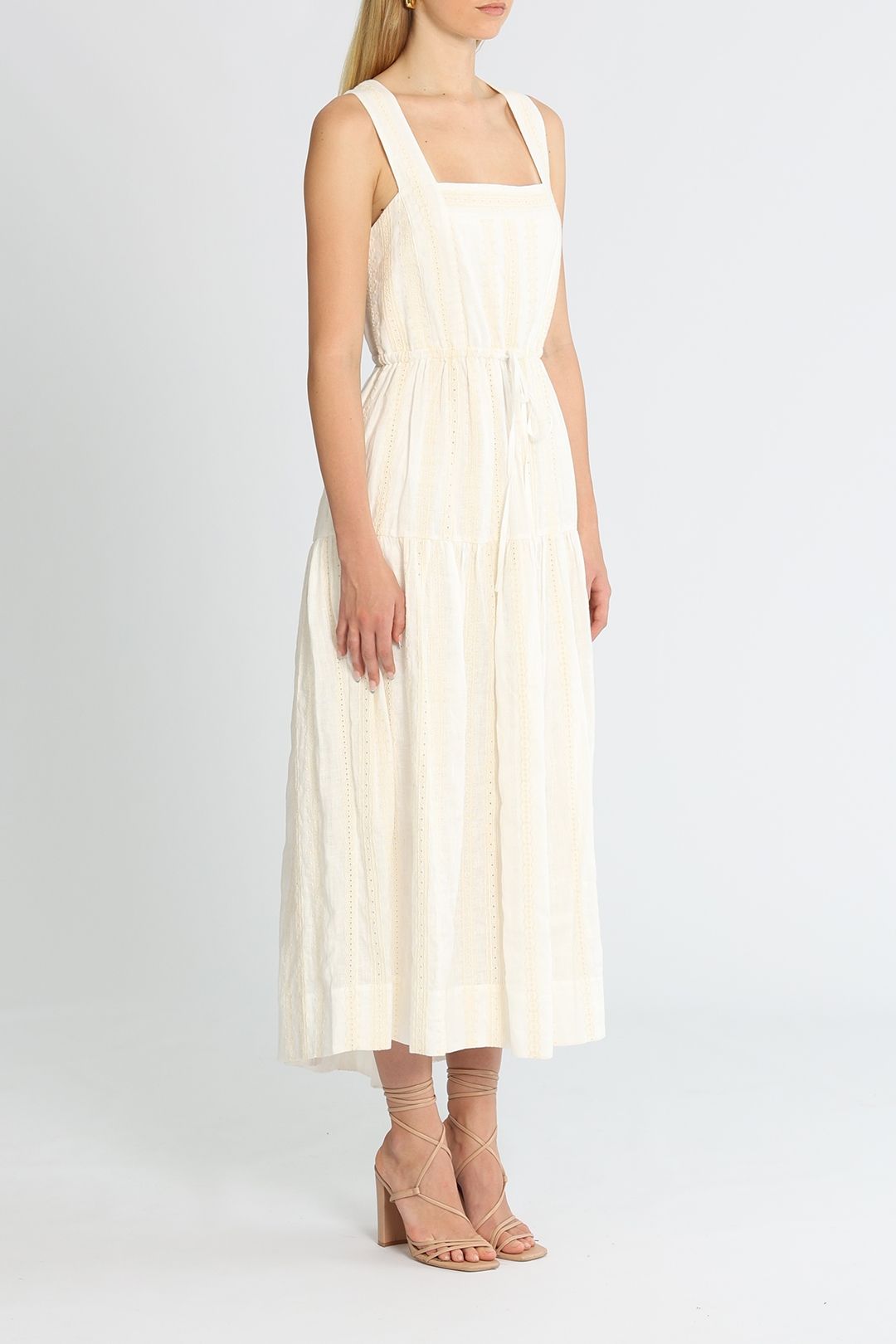 Shona Joy Luana Midi Dress Drawstring Waist