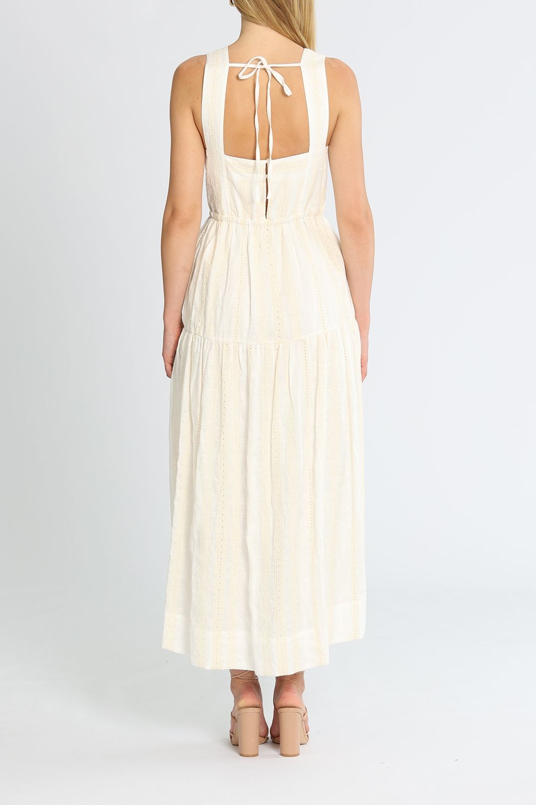 Shona Joy Luana Midi Dress Tie Neck