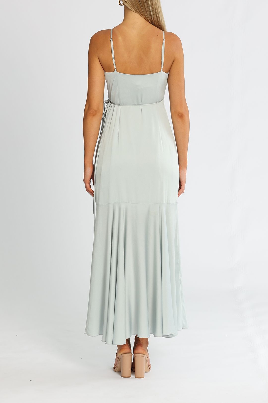 Shona joy luxe bias frill 2025 wrap dress