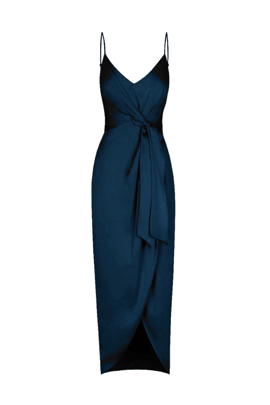 shona joy blue bridesmaid dress Blue Shona Joy Silk One-Shoulder Dress – Peek This Dress main image 0