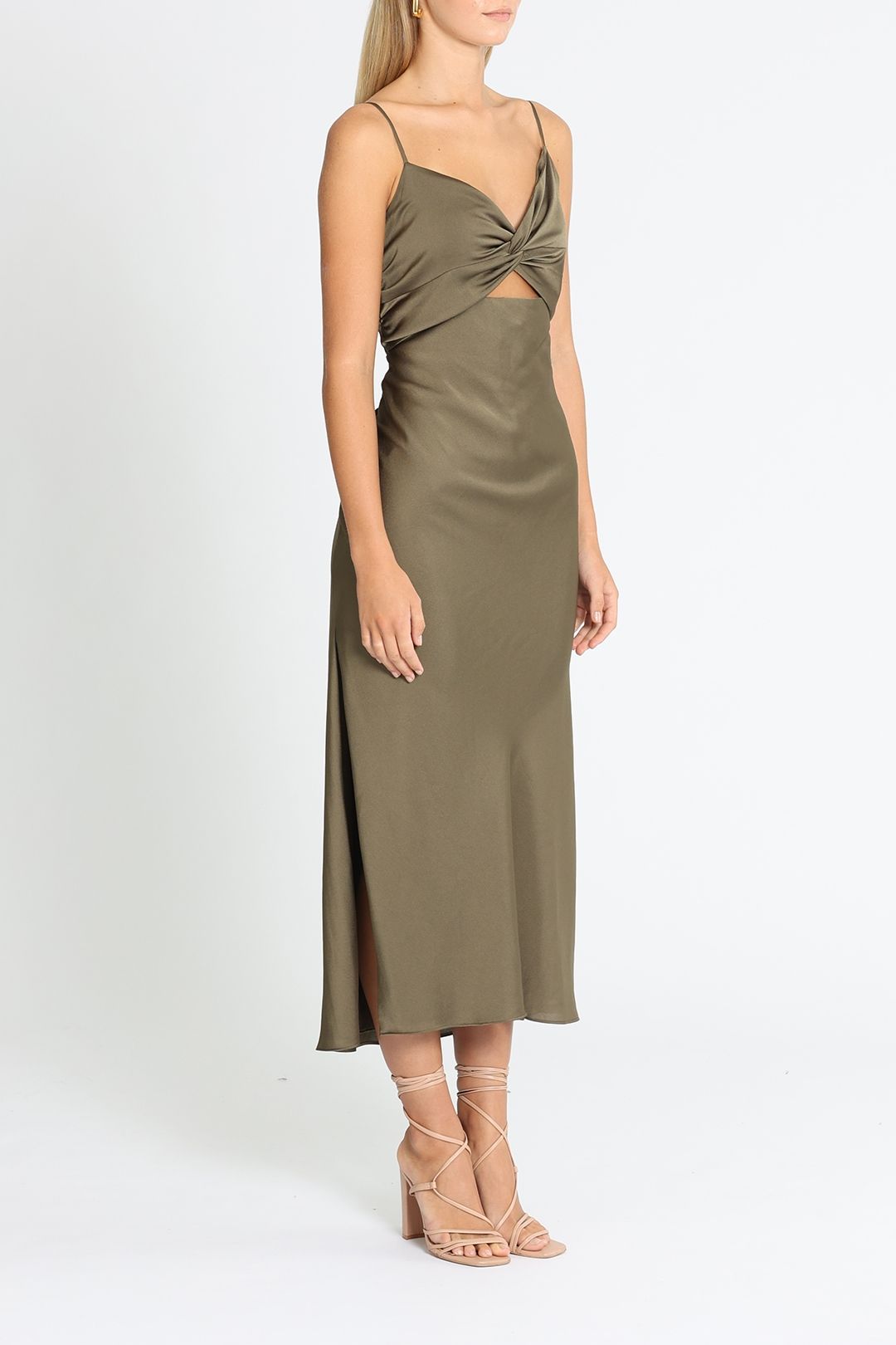 slim fit dress slacks Shona Joy Elle Silk Lace Dress Green Size 10 – lonedresshire main image 1