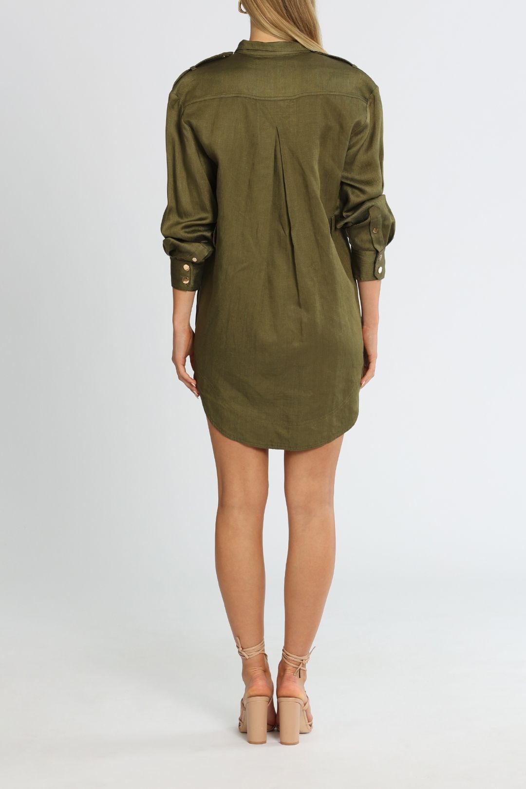 Hire Matilda Long Sleeve Utility Mini Dress in Forest | Shona Joy | GlamCorner Hire Matilda Long Sleeve Utility Mini Dress in Forest | Shona Joy | GlamCorner