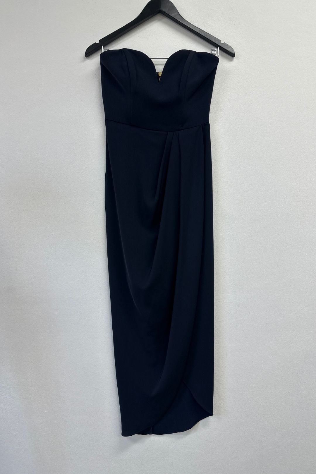 shona joy navy bridesmaid dress Shona Joy - La Lune Gathered One Shoulder Maxi Dress - Midnight