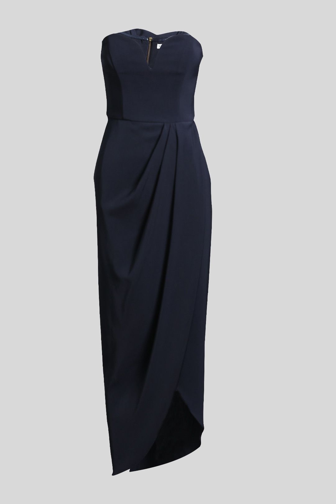 Shona Joy - Navy Core ‘U’ Bustier Draped Dress