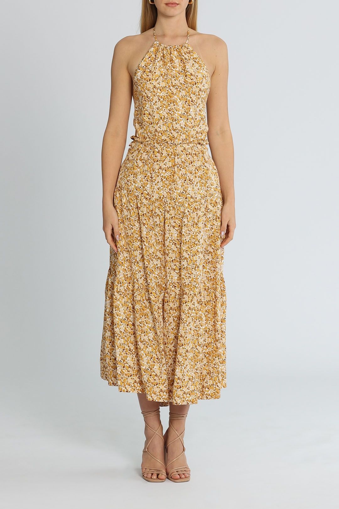 Shona Joy Orion Backless Midi Dress