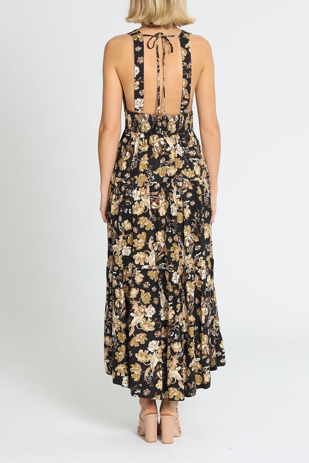 satin dress a line Satin Halter Keyhole A-line Slit Gown by Studio 17 12902
