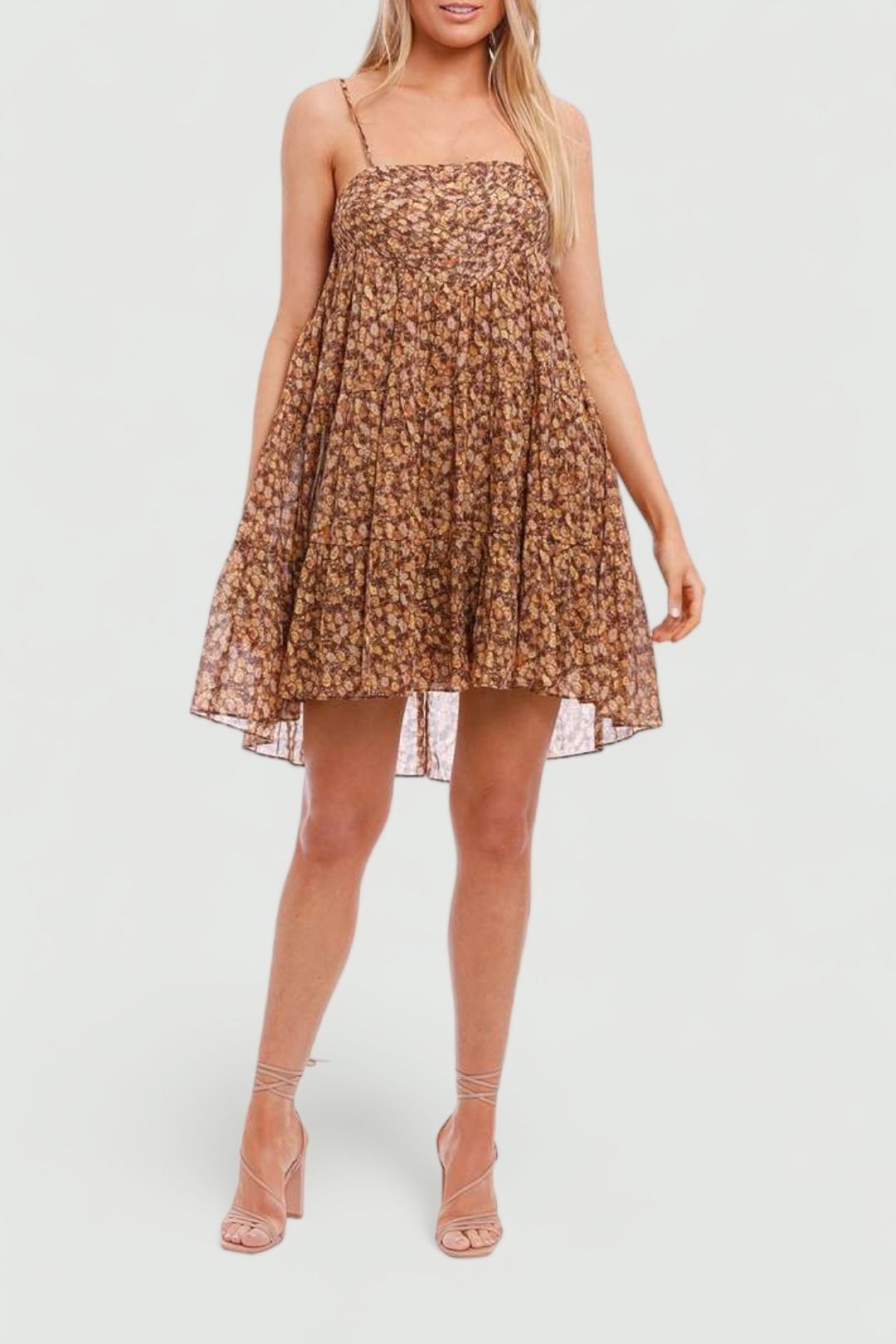 セール】DRESS FLOWER PIN TUCK ONE PIECE（ワンピース）｜CLANE