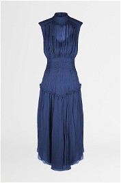Shona Joy Safira Sleeveless Open Back Midi Dress Aegean Blue