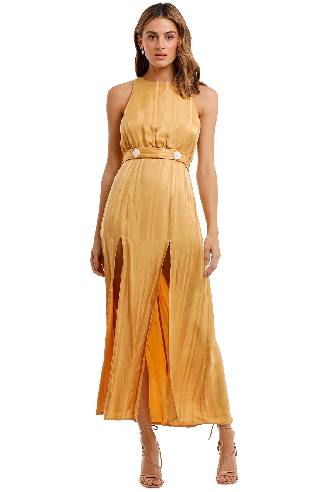 Hire Split Skirt Midi Dress Shona Joy GlamCorner