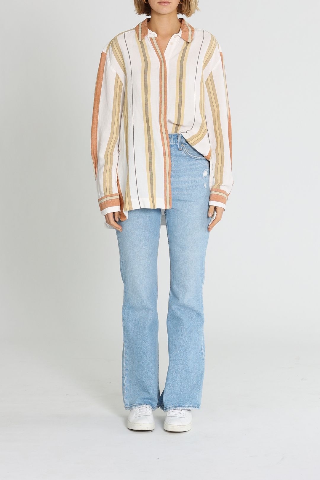 Shona Joy Suzana Button Up Shirt Stripe