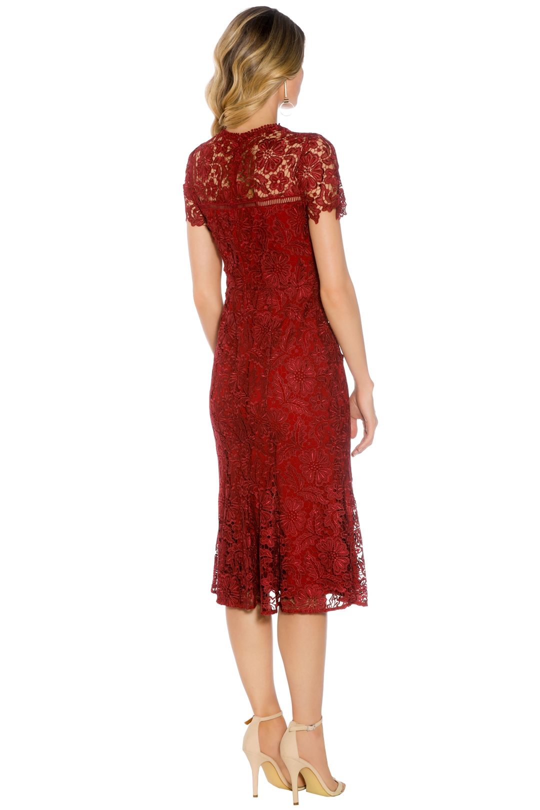Shoshanna lace midi dress cheap