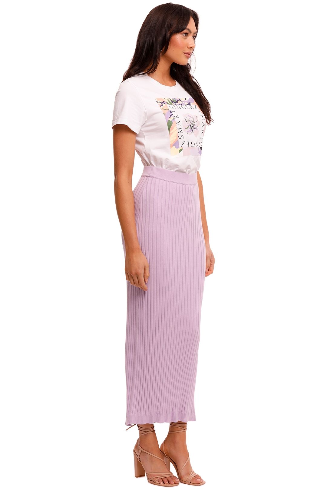 Significant Other Ariana Lilac Knit Maxi Skirt Highwaisted