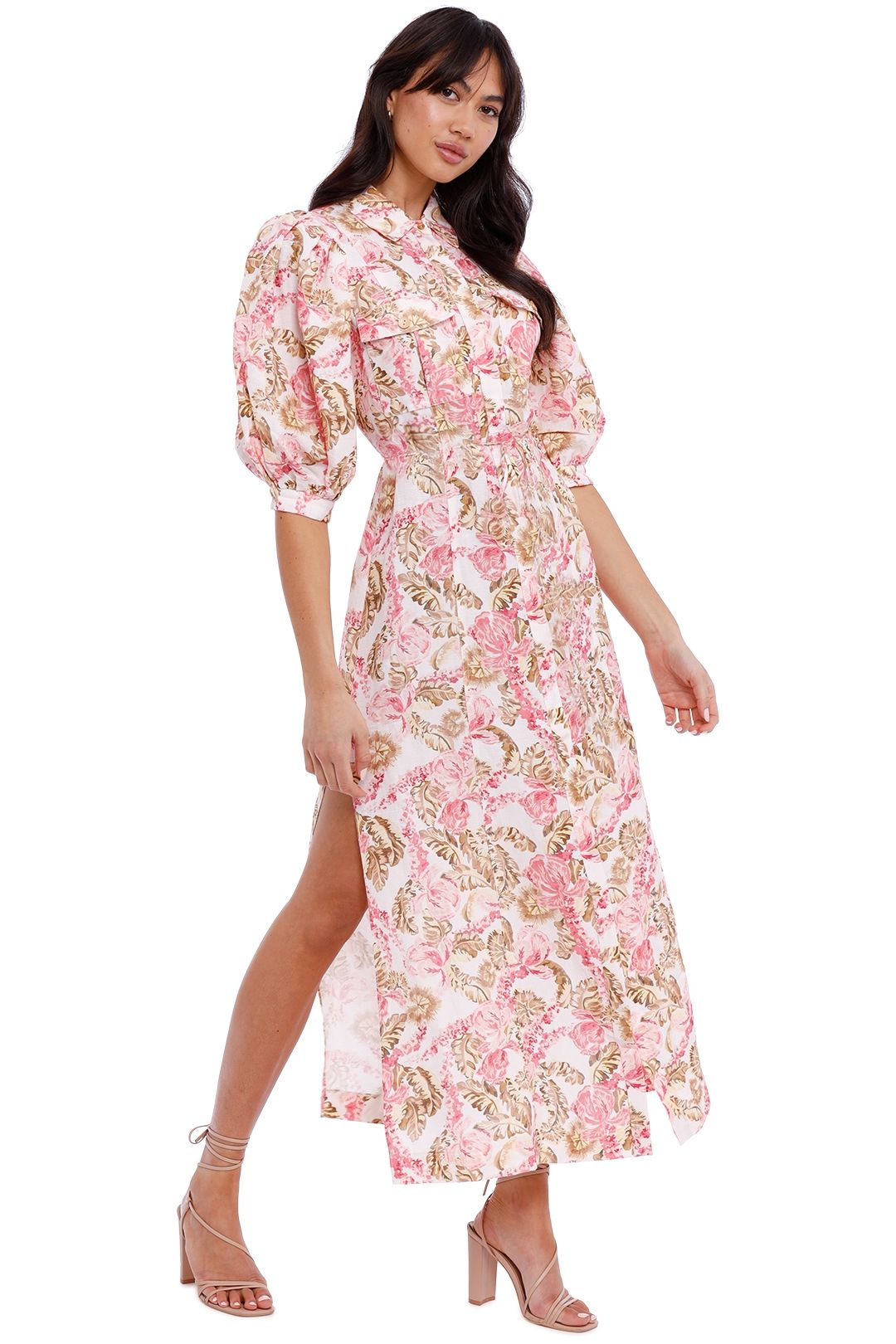 Significant Other Deanna Dress Sangria Floral midi