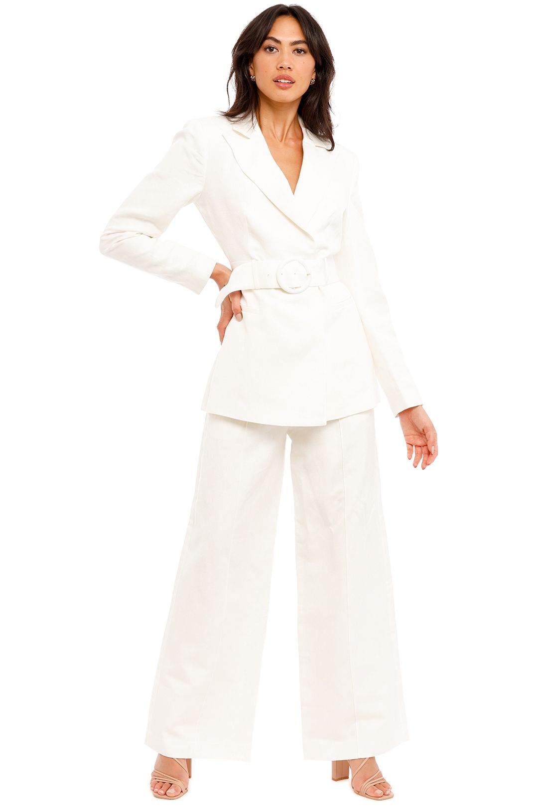 Significant Other Florina Blazer and Pant Set Ivory
