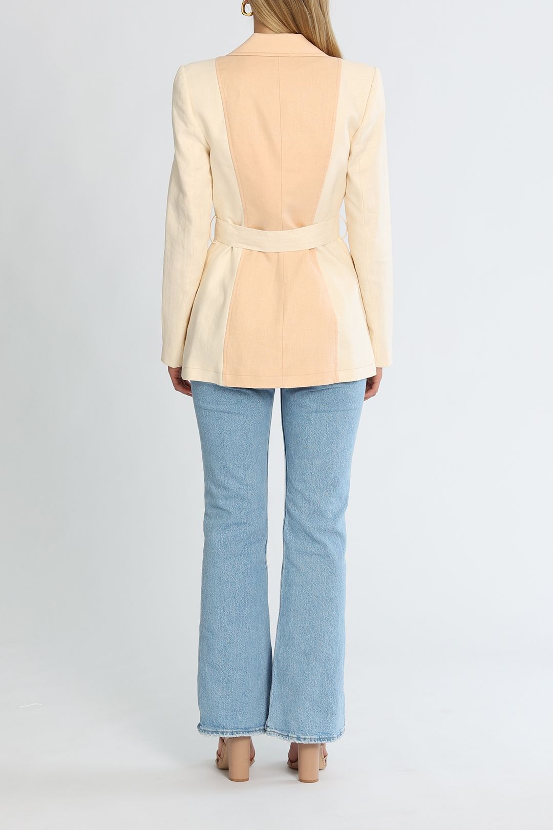 Significant Other Gilder Blazer Peach With Cream Collared