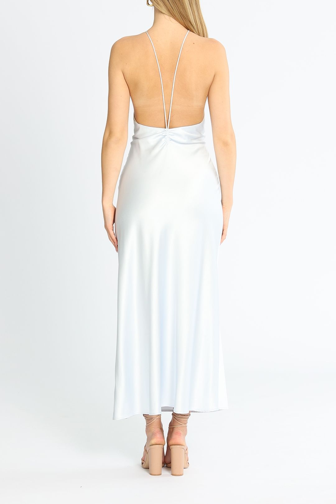 Significant Other Vienna Midi Dress Blue Backless