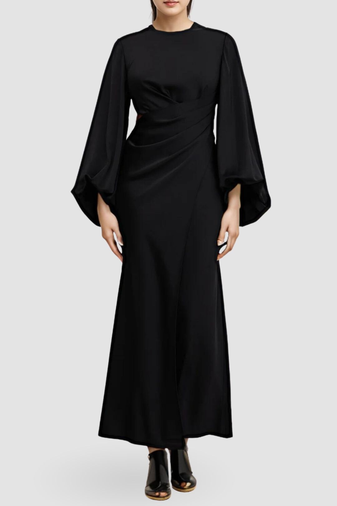 lara long sleeve dress significant other Lara 28965 Prom Dress - Champagne main image 0
