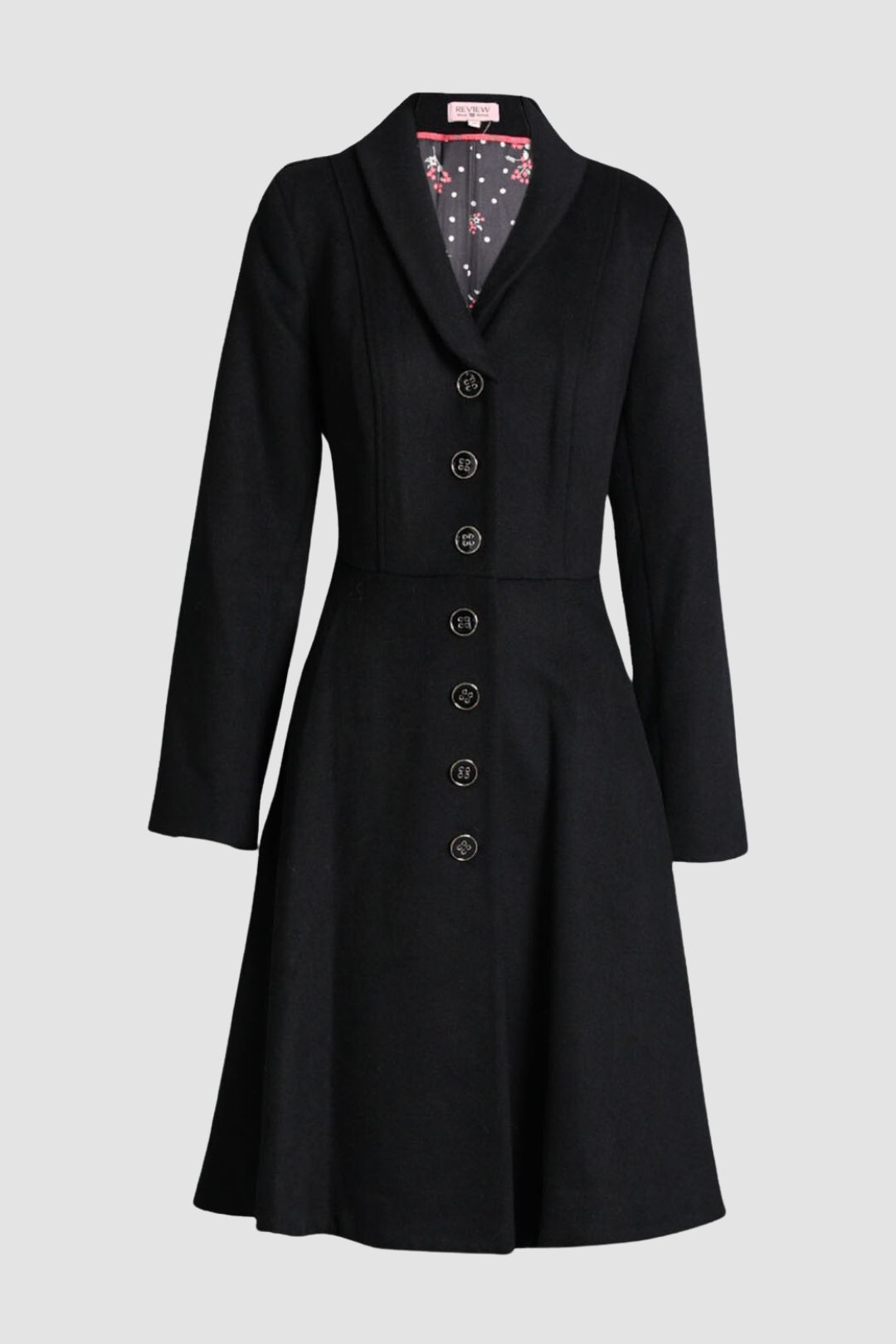 Buy Single Breasted Black Swing Coat Review GlamCorner