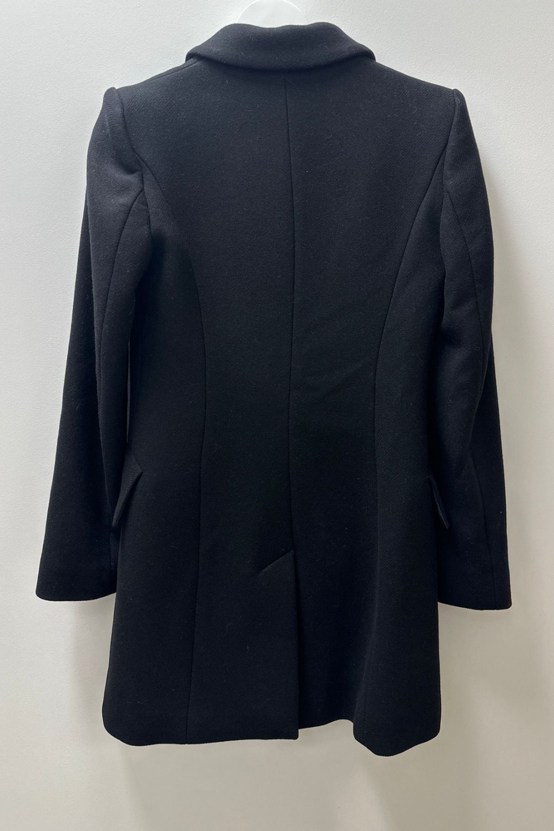 Buy Single Breasted Viscose Coat in Black Cue GlamCorner