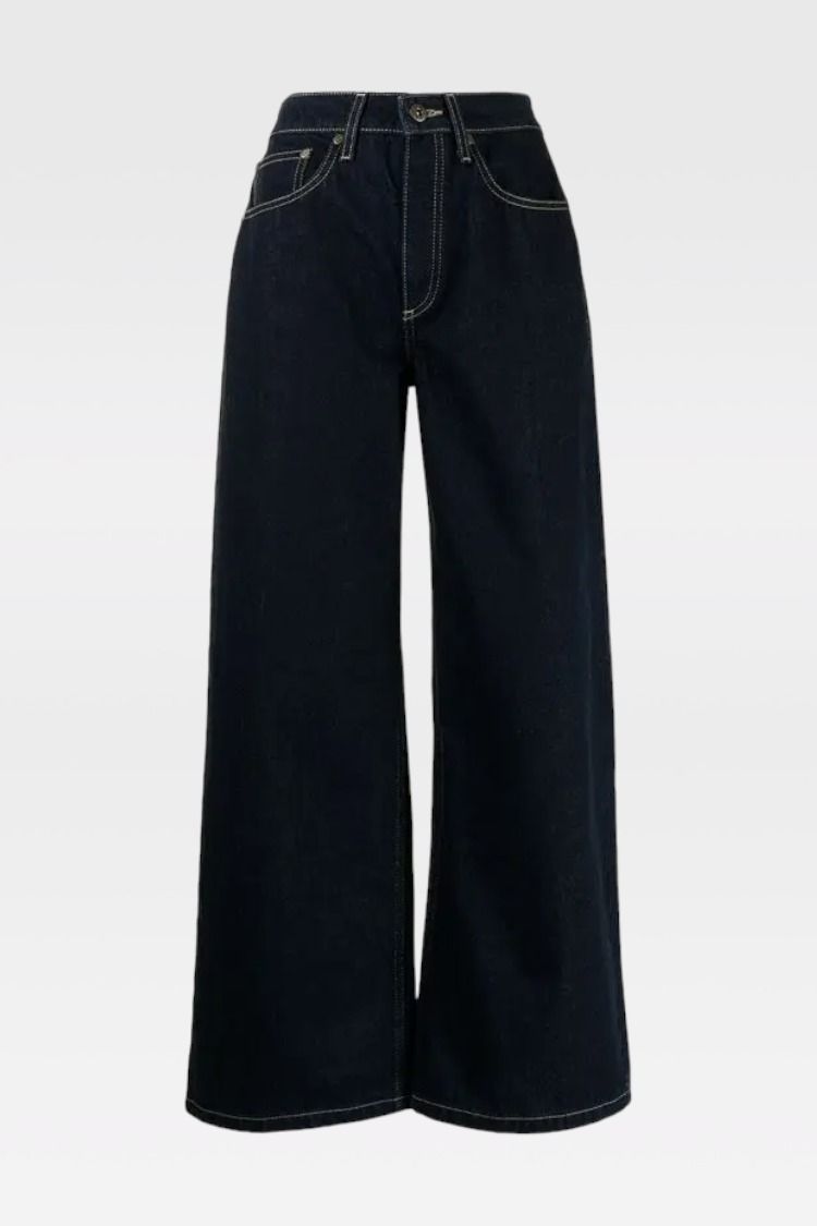 Hire Wide Leg Jean in Raw Denim Sir The Label GlamCorner