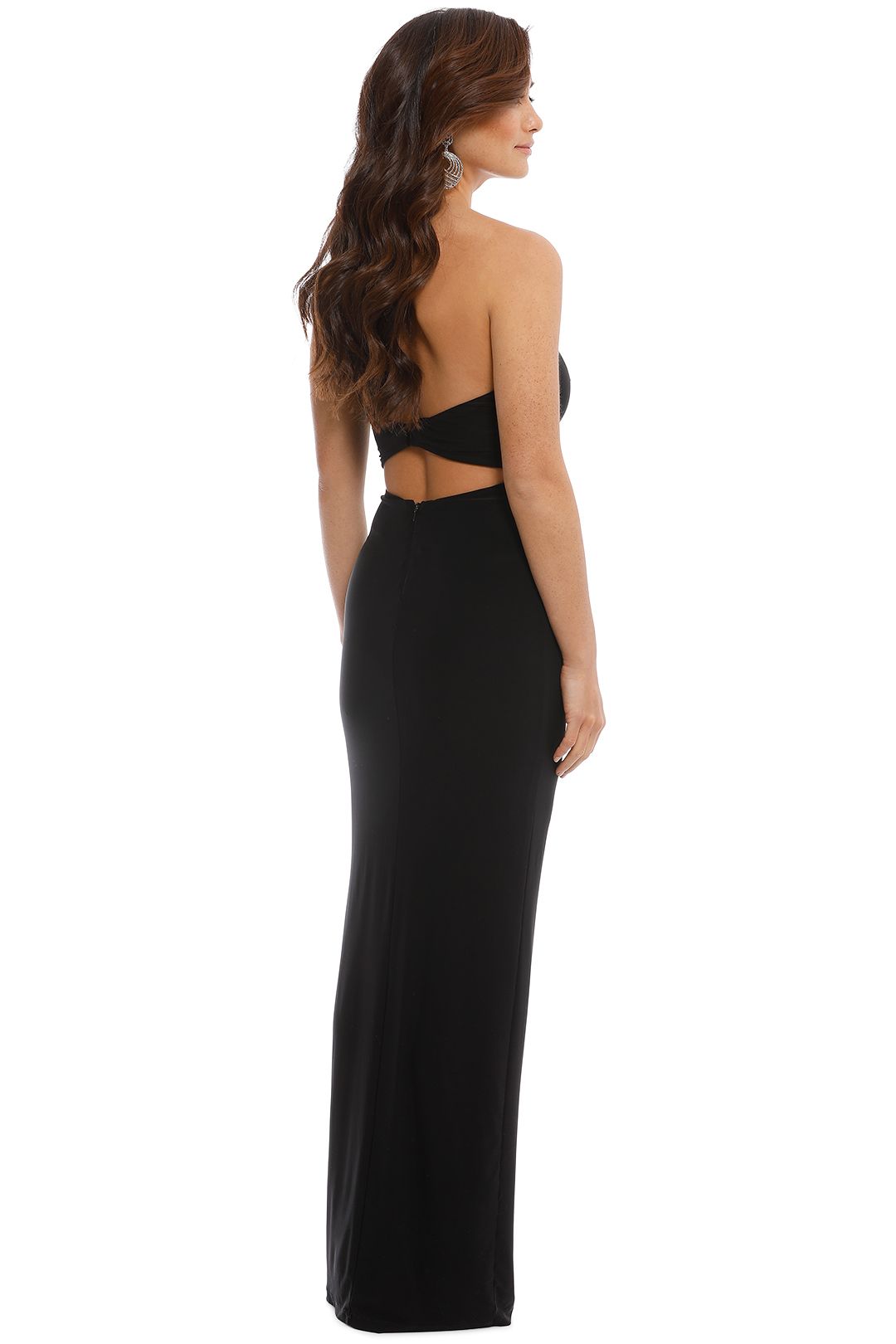 Strapless Split Evening Dress in Black by SKIVA for Hire