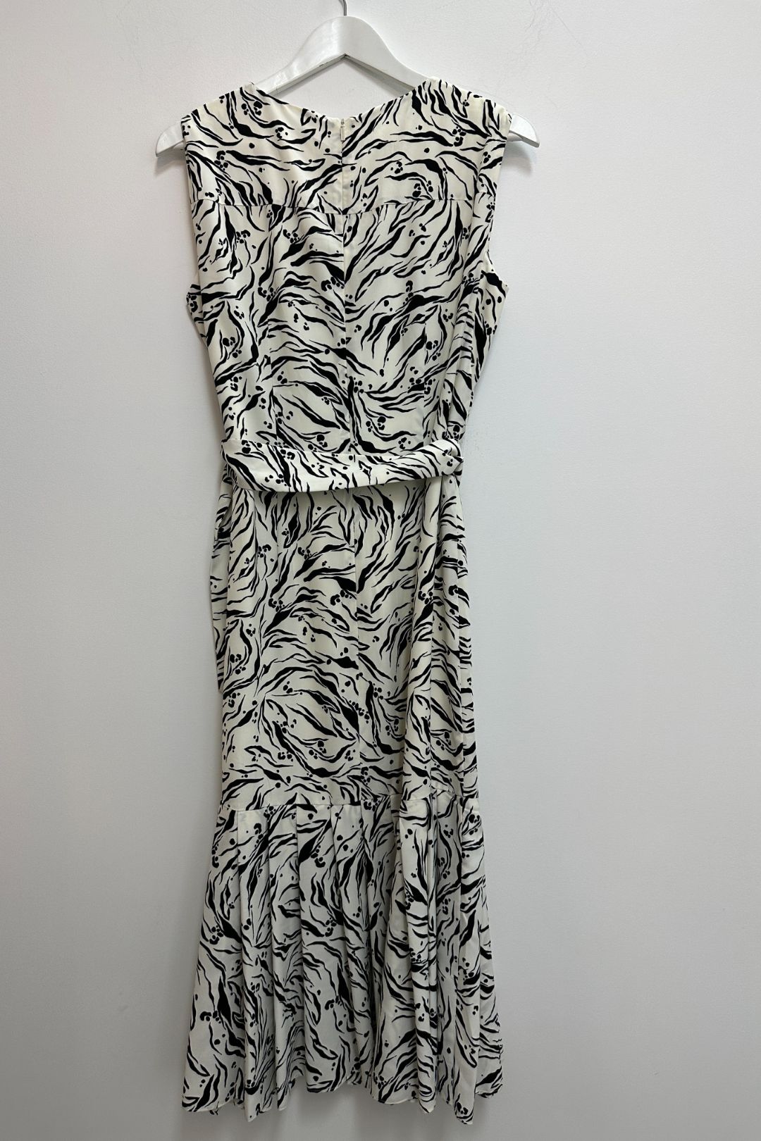 Veronika Maine - Snow Zebra Pleated Midi Dress