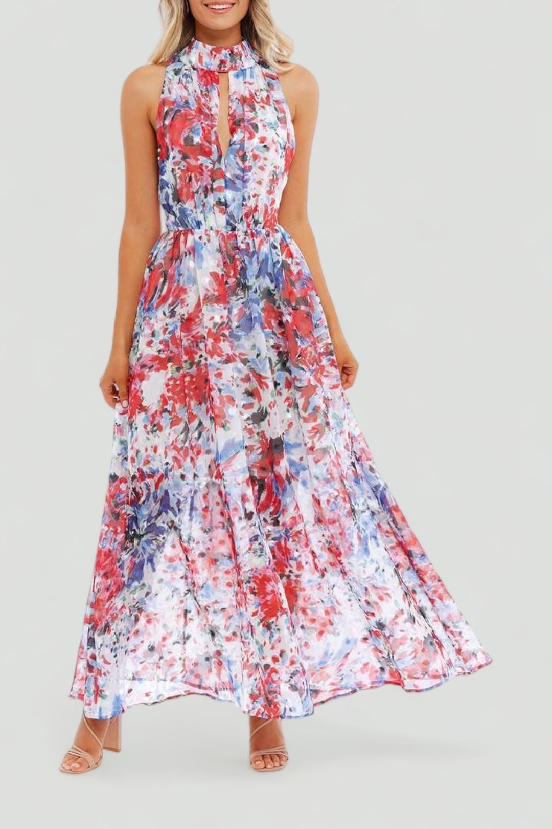 Sofia Irina Halter Gown Spring Flora