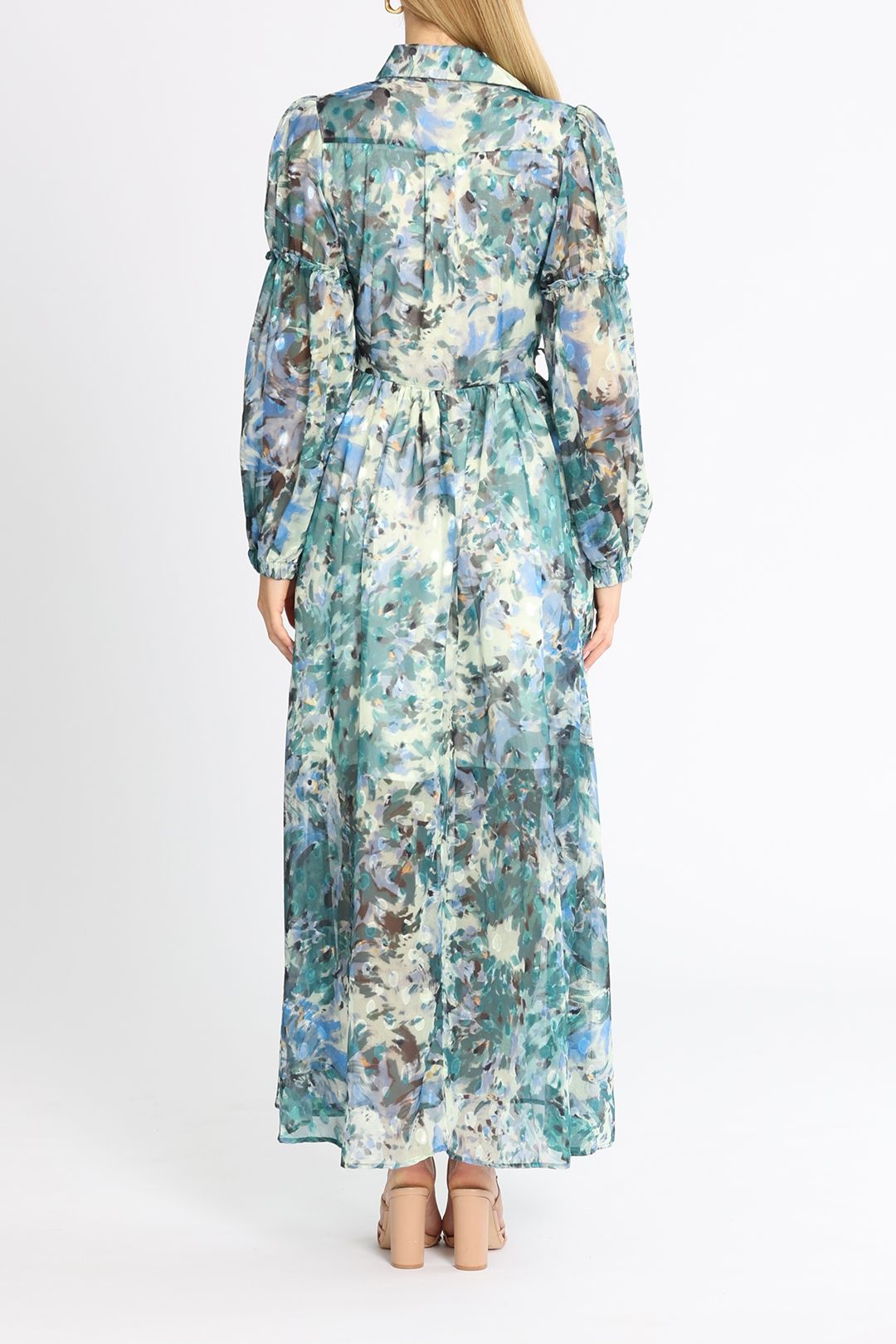 Hire Maxi Shirt Dress in Blue | Sofia Irina | GlamCorner