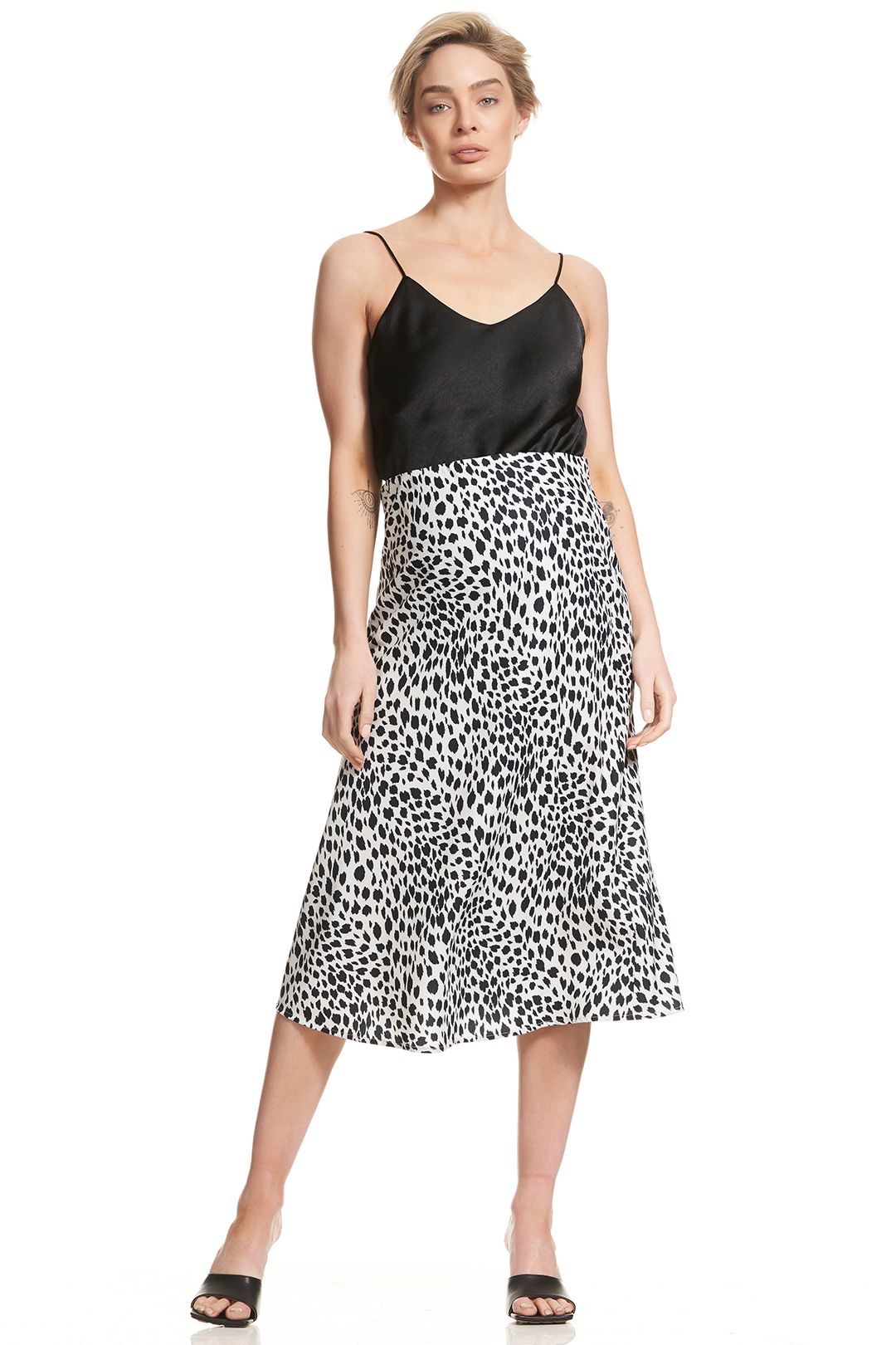 Soon-Maternity-Bias-Slip-Skirt-Snow-Leopard-Front