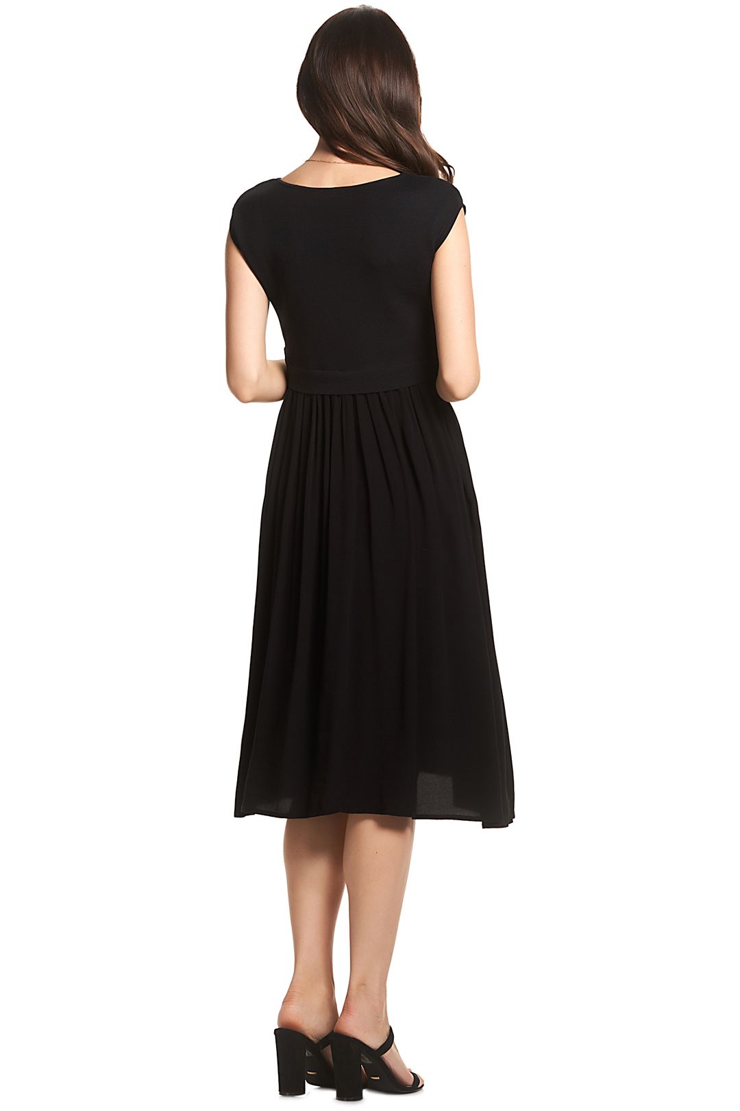 Francis Feeding Midi Dress in Black by Soon Maternity for Hire