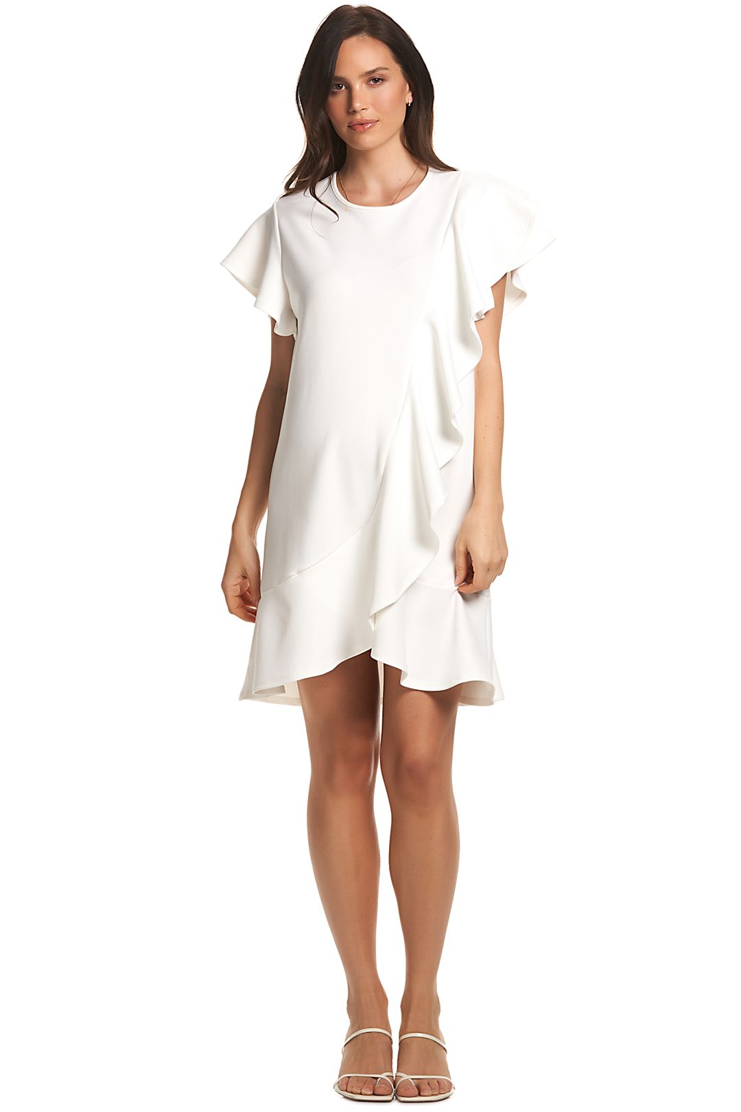 Sarah Ruffle Dress - Ivory by Soon Maternity for Hire | GlamCorner