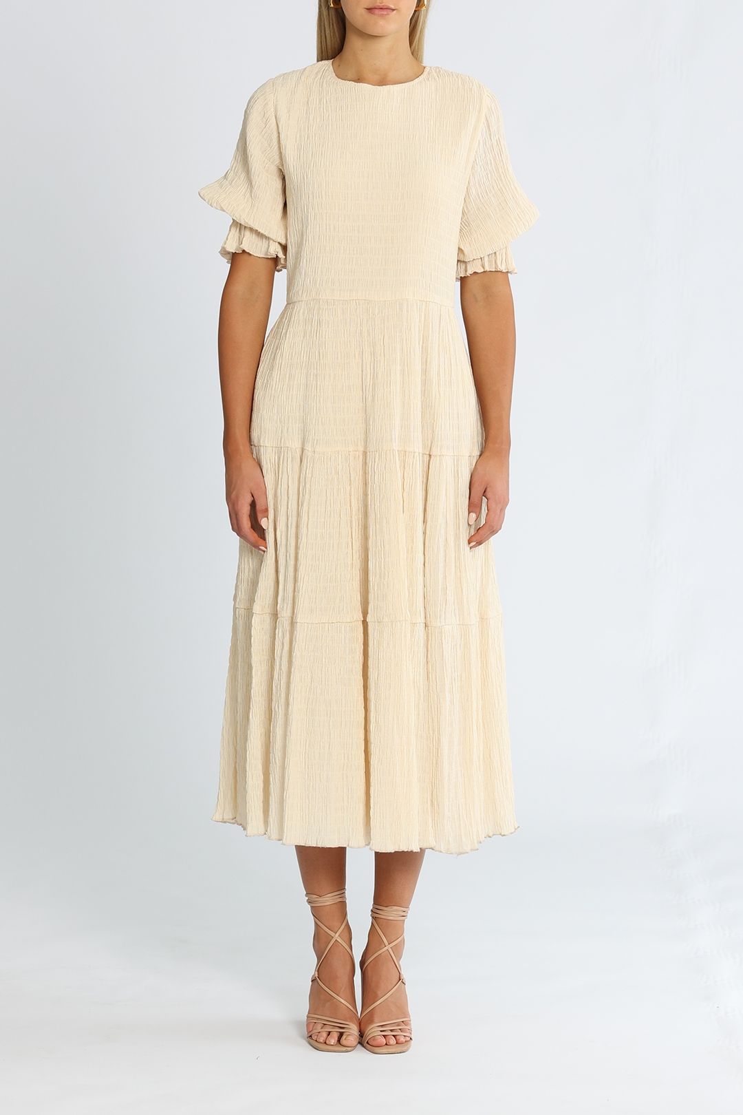SOVERE Asher Midi Dress Vanilla